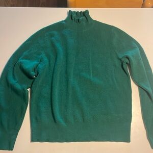 NWT J. Crew ruffle neck wool-blend sweater